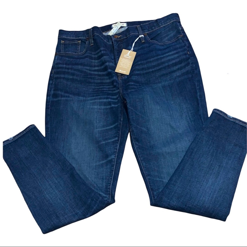 Madewell 10" High Rise Skinny Jeans Women’s Plus Size 35 Dark Wash Denim NWT